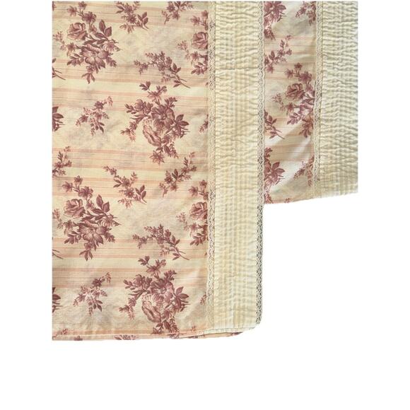 Vintage 70s Fieldcrest Perfection Percale Pillowcases Cream Pink Peach Floral 2 - Picture 4 of 8